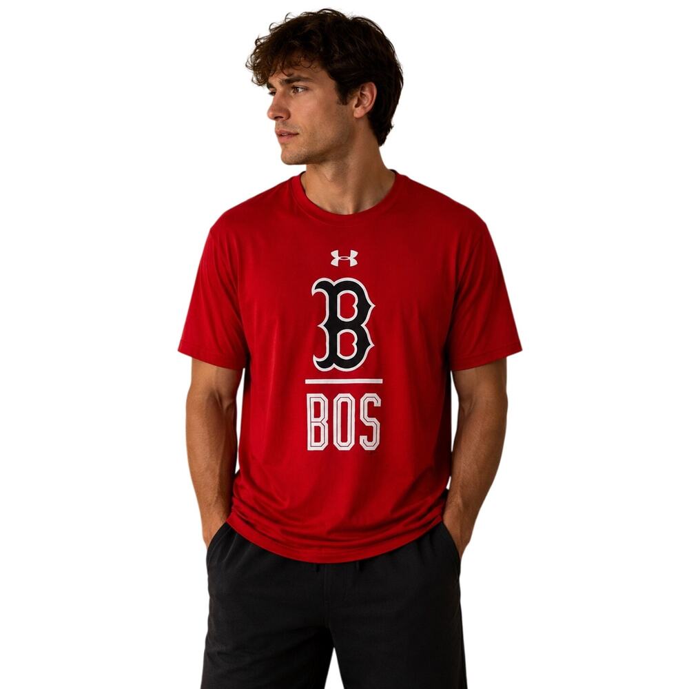 Under Armour Boston Red Sox MLB HeatGear T-Shirt Red XL Graphic Tee